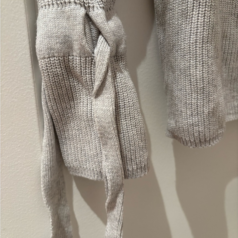 Twik Light Gray Ribbed Knit Top - Picture 3 of 4